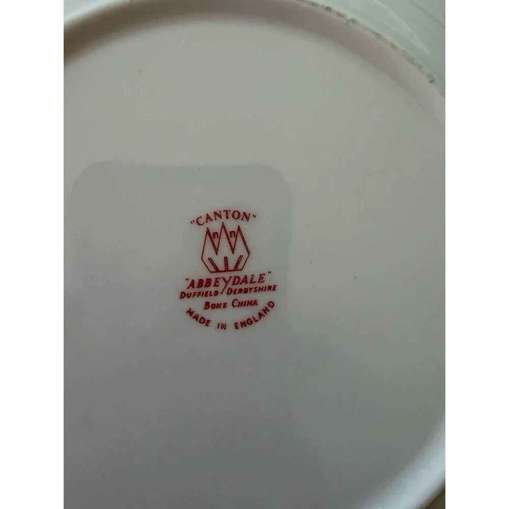 VTG Abbeydale Bone China Duffield Derbyshire Chrysanthemum 4-6.5” & 4-8.5” Plate